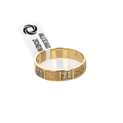 ANILLO DE GRADO CON ZIRCONES 18K