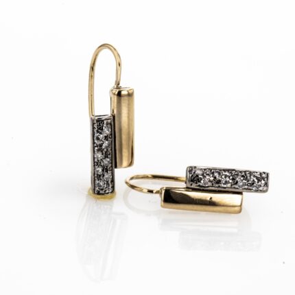 ARETES 18K 2 OROS P. FINA