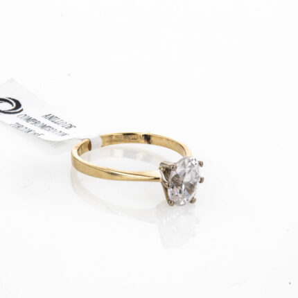 ANILLO DE COMPROMISO CON ZIRCON 18K