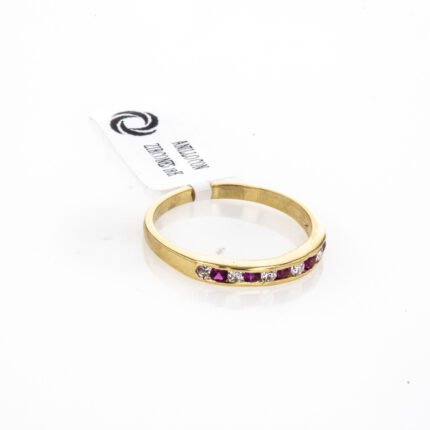 ANILLO CON ZIRCONES 18K
