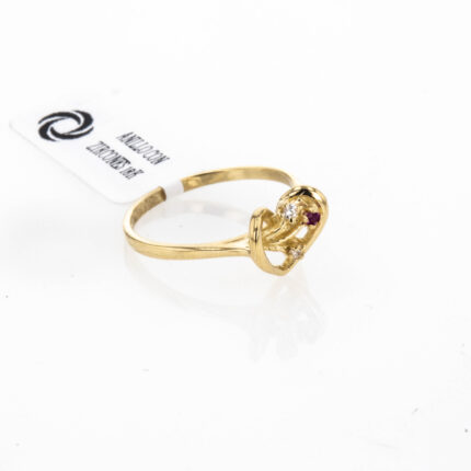 ANILLO CON ZIRCONES 18K