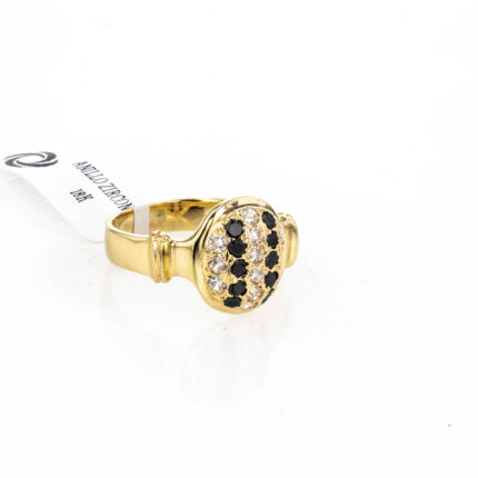 ANILLO ZIRCONES 18K