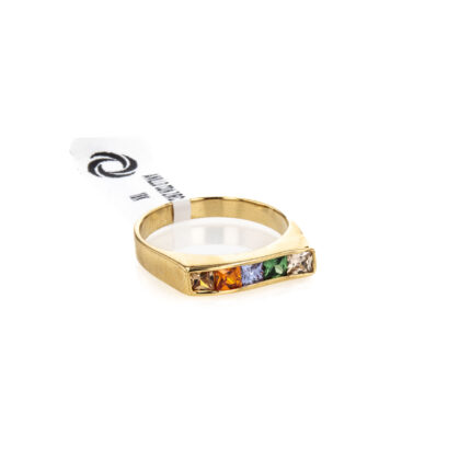 ANILLO CON ZIRCONES 18K