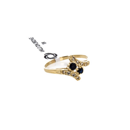 ANILLO CON ZIRCONES 18K