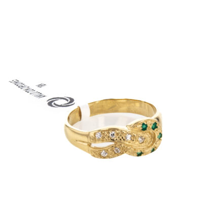 ANILLO CON ZIRCONES 18K