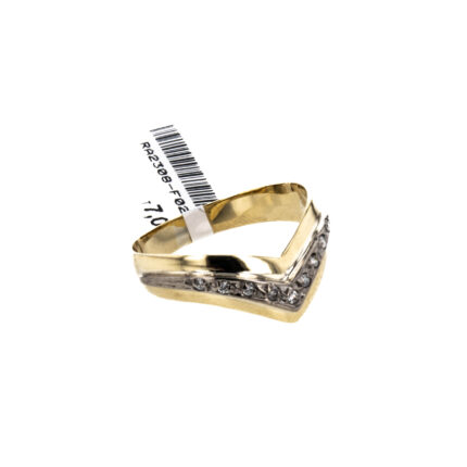 ANILLO 2 OROS CON ZIRCONES 18K