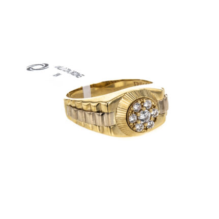 ANILLO CON ZIRCONES 18K