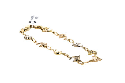 PULSERA DELFINES 3 OROS 18K
