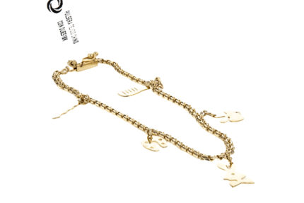 PULSERA TEJIDO CHINO CON DIJES 18K