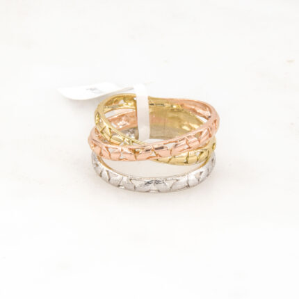 ANILLO 3 OROS 18K