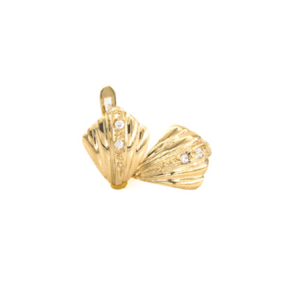 ARETES CORTOS CON ZIRCONES 18K