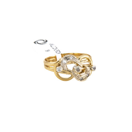 ANILLO CON ZIRCONES 18K