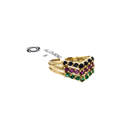 ANILLO CON ZIRCONES 18K