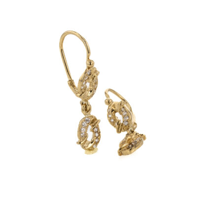 ARETES ZARCILLOS CON ZIRCONES 18K