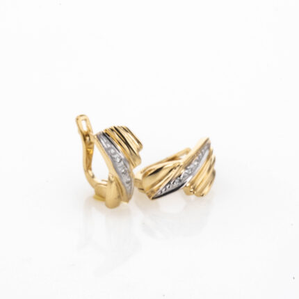 ARETES CORTOS CON ZIRCONES 18K