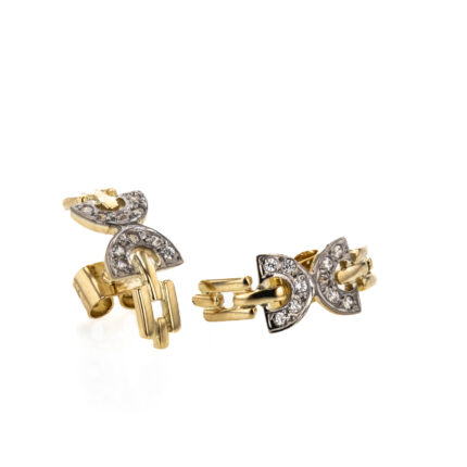 ARETES TOPOS CON ZIRCONES 18K