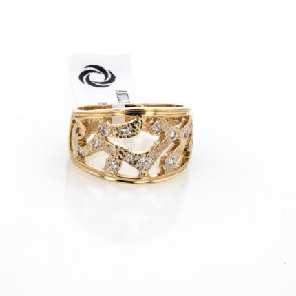 ANILLO ZIRCONES 18K