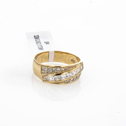 ANILLO ZIRCONES 18K