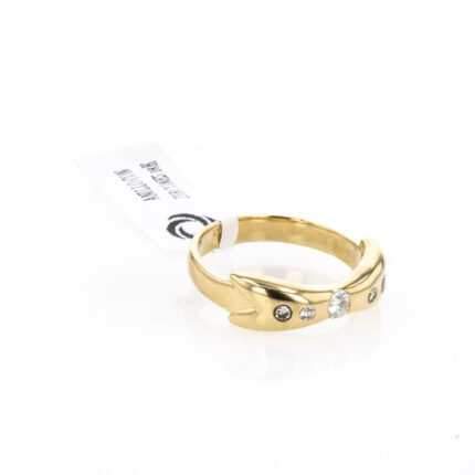 ANILLO CON ZIRCONES 18K