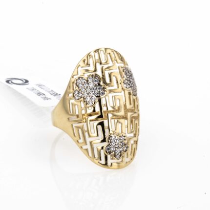 ANILLO DISE?O CON ZIRCONES 18K