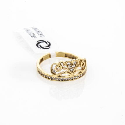 ANILLO CORAZON CON ZIRCONES 18K