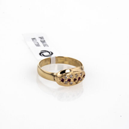 ANILLO CON ZIRCONES 18K