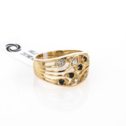 ANILLO CON ZIRCONES 18K