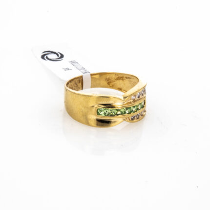 ANILLO ZIRCONES 18K