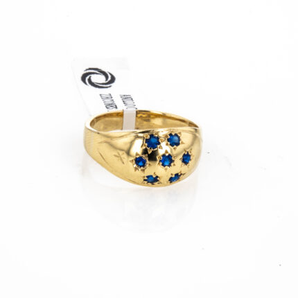 ANILLO CON ZIRCONES 18K