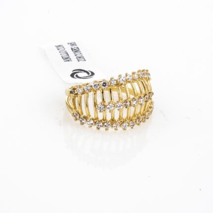 ANILLO CON ZIRCONES 18K