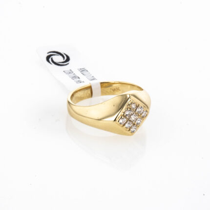 ANILLO CON ZIRCONES 18K