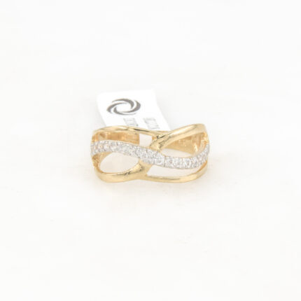 ANILLO CON ZIRCONES 18K