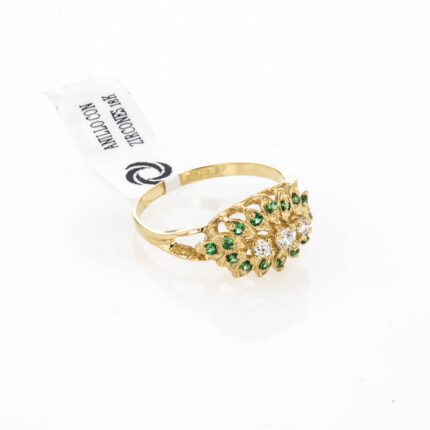 ANILLO CON ZIRCONES 18K
