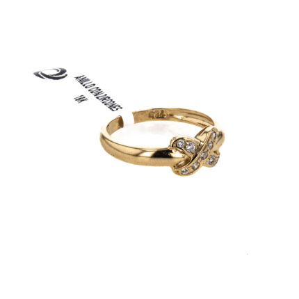 ANILLO CON ZIRCONES 18K
