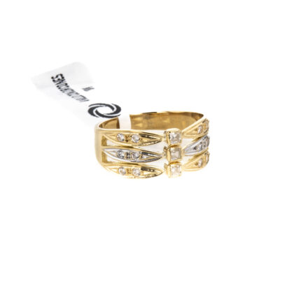 ANILLO CON ZIRCONES 18K