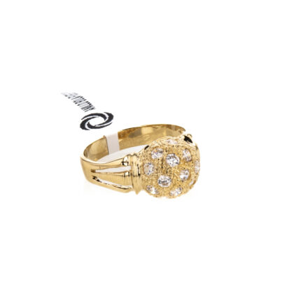 ANILLO BOLA FUEGO 18K