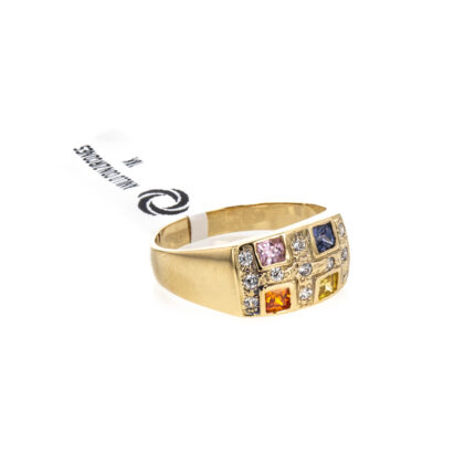 ANILLO CON ZIRCONES 18K