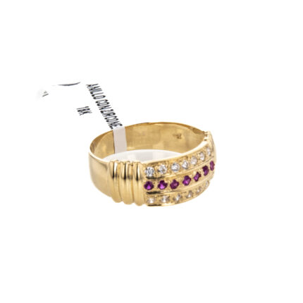 ANILLO CON ZIRCONES 18K