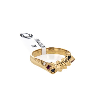 ANILLO CON ZIRCONES 18K