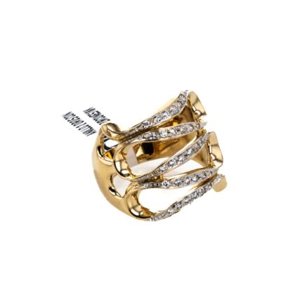 ANILLO 2 OROS CON ZIRCONES 18K