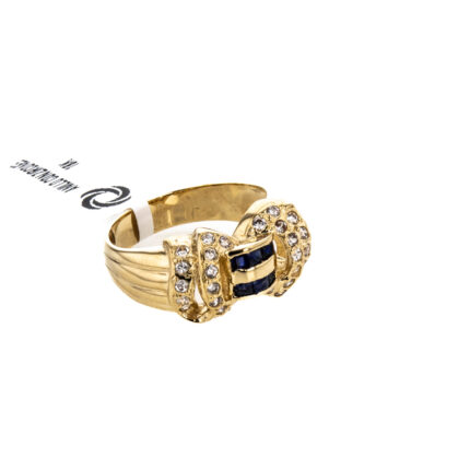 ANILLO CON ZIRCONES 18K