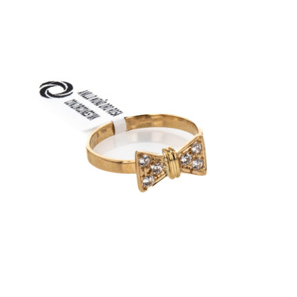 ANILLO MO?O ORO ROSA CON ZIRCONES 18K