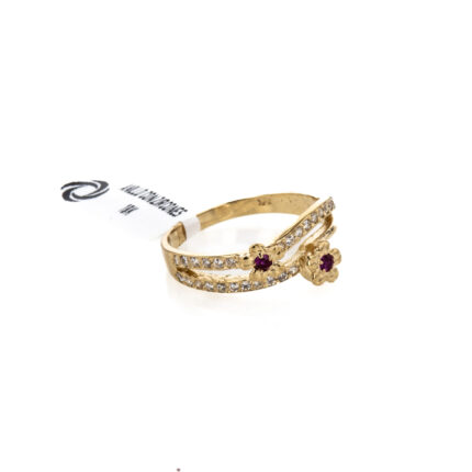 ANILLO CON ZIRCONES 18K