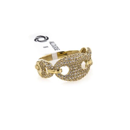 ANILLO CON ZIRCONES 18K