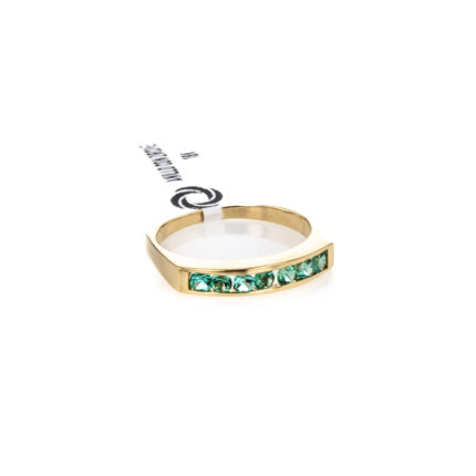 ANILLO CON ZIRCONES 18K