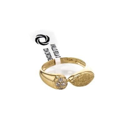 ANILLO BOLA DE FUEGO CON ZIRCONES 18K