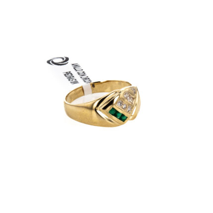 ANILLO CON ZIRCONES Y PIEDRAS 18K
