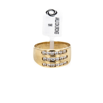 ANILLO CON ZIRCONES 18K