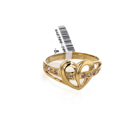 ANILLO CORAZON CON ZIRCONES 18K