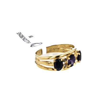 ANILLO CON ZIRCONES 18K